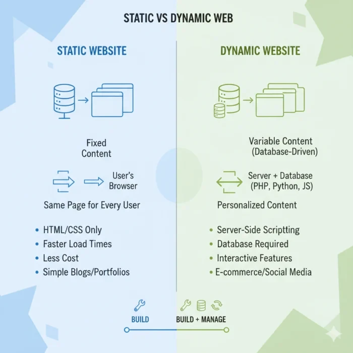 perbandingan static vs dynamic web